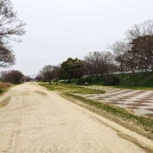 武庫川河川敷ランコース。