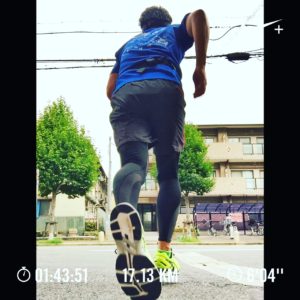 滝汗ランナー。