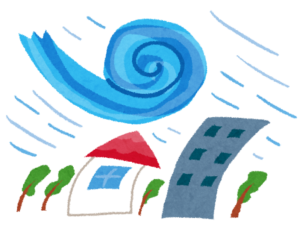 台風20号による緊急のお知らせ。